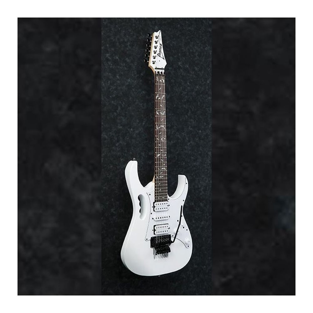 Guitarra Eléctrica Ibanez JEMJR-WH Blanca Steve Vai 6 Cuerdas