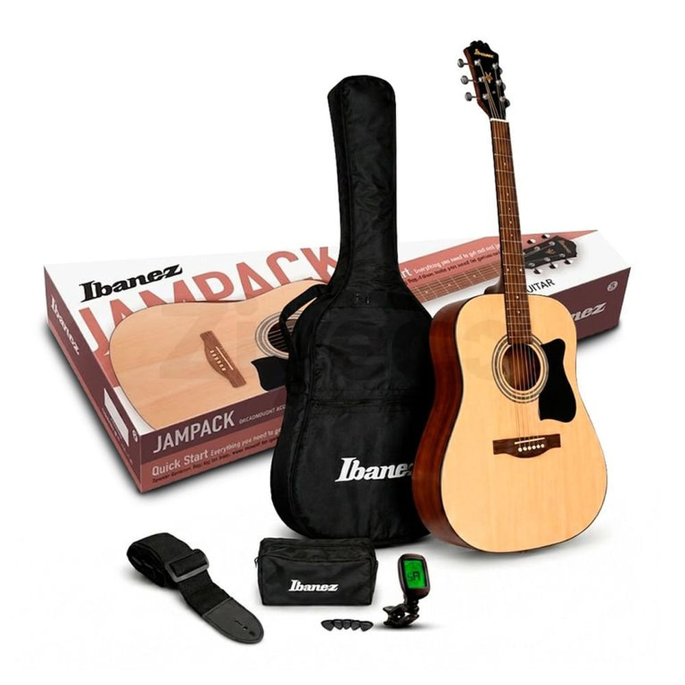Guitarra Acústica Ibanez V50NJP-OPN Pack Dreadnought Natural + Accesorios