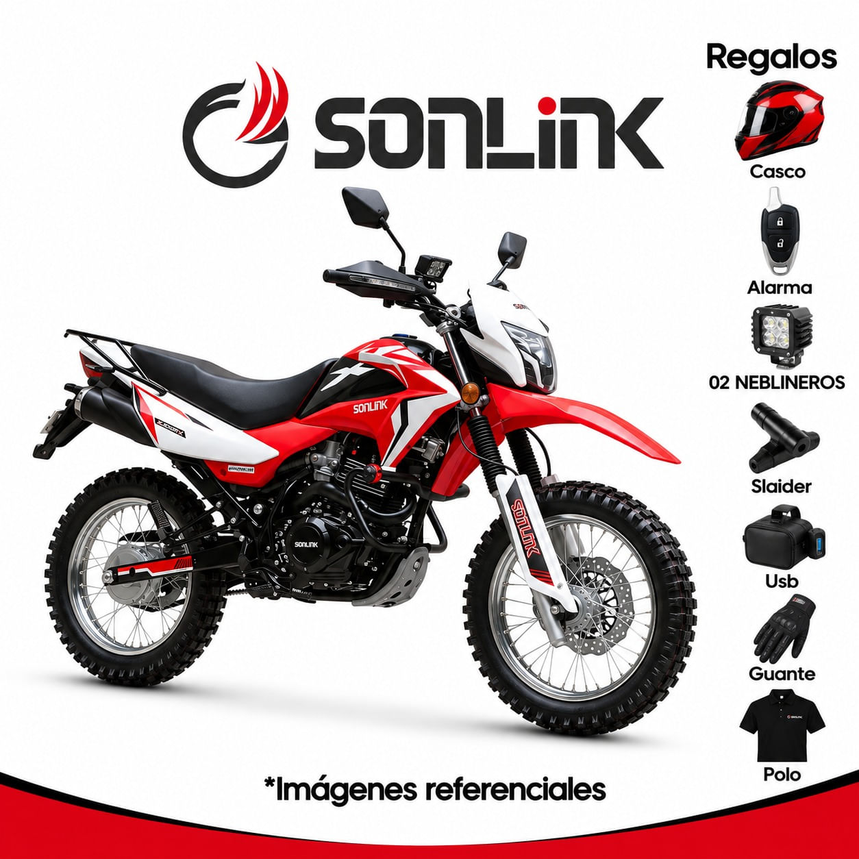 Moto Sonlink Todo Terreno SL200-GY3 200 CC 13.6 HP 5 Vel.
