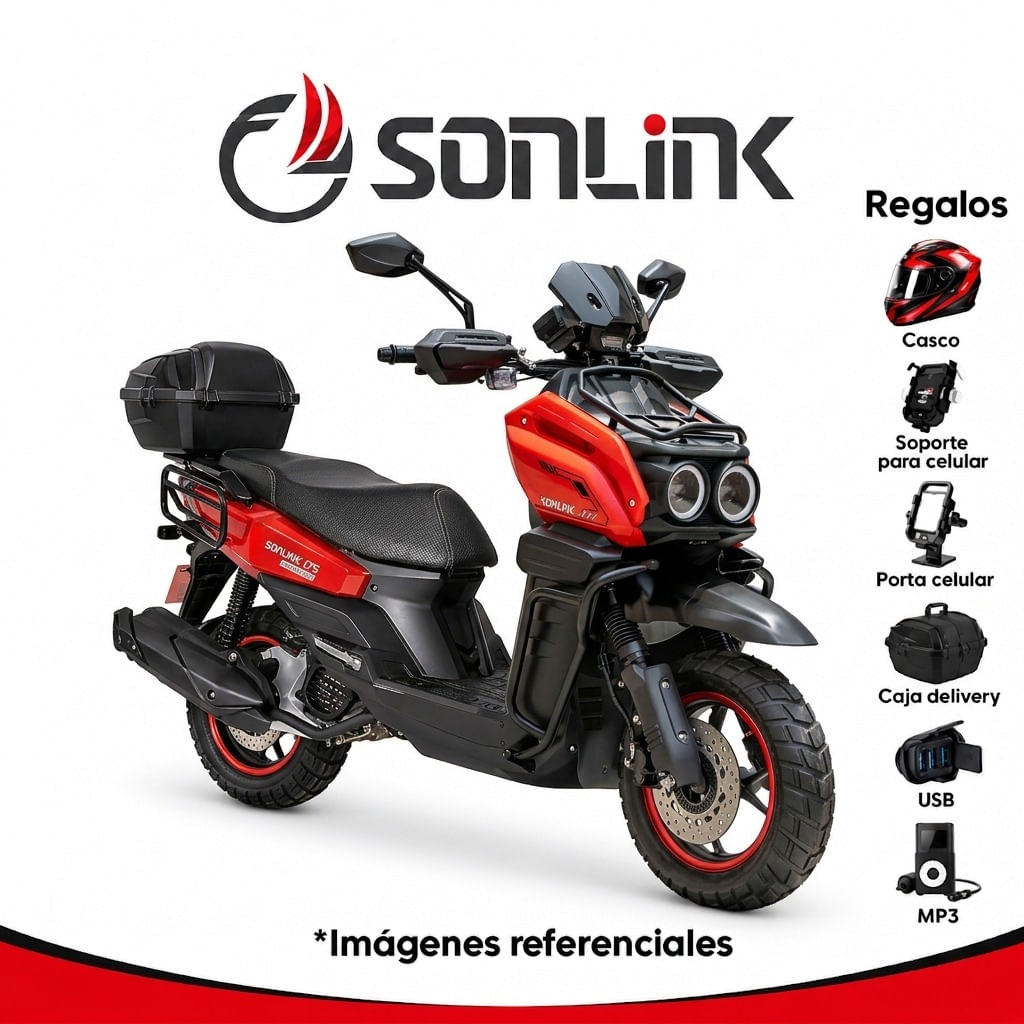 Moto Scooter SL150-T5 150cc Automática Rojo