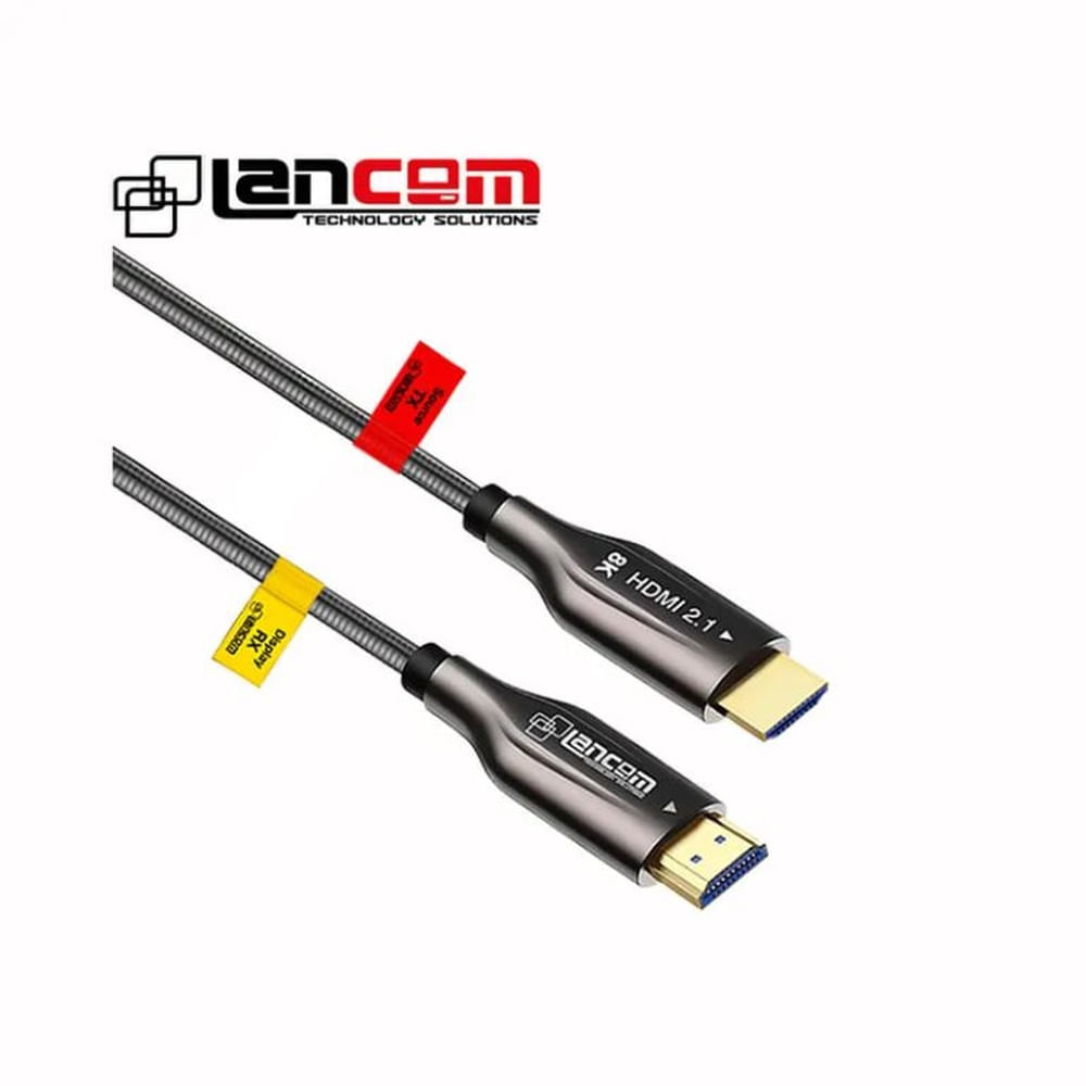 CABLE HDMI 2.1 DE FIBRA OPTICA BLINDADO DE 10 METROS ULTRA HD 8K A 60HZ CUBIERTA DE ACERO LANCOM