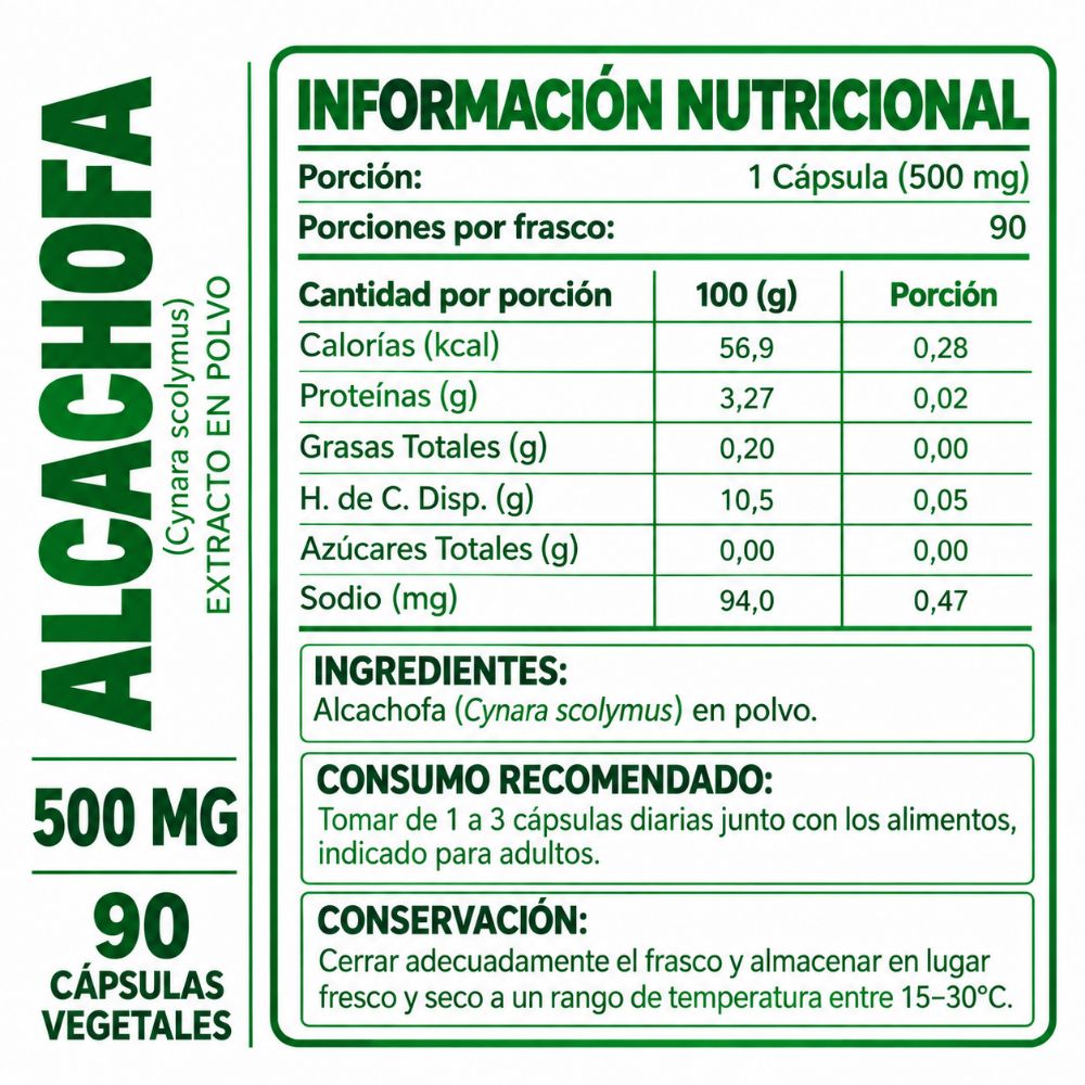 ALCACHOFA HEALTHNATURAL 500MG