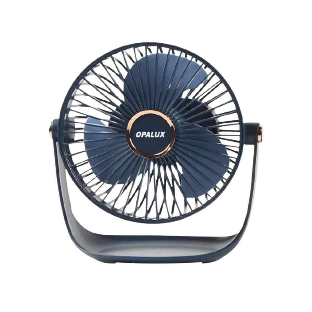 Ventilador portatil recargable 5 velocidades azul Opalux OP-TF60-AZ