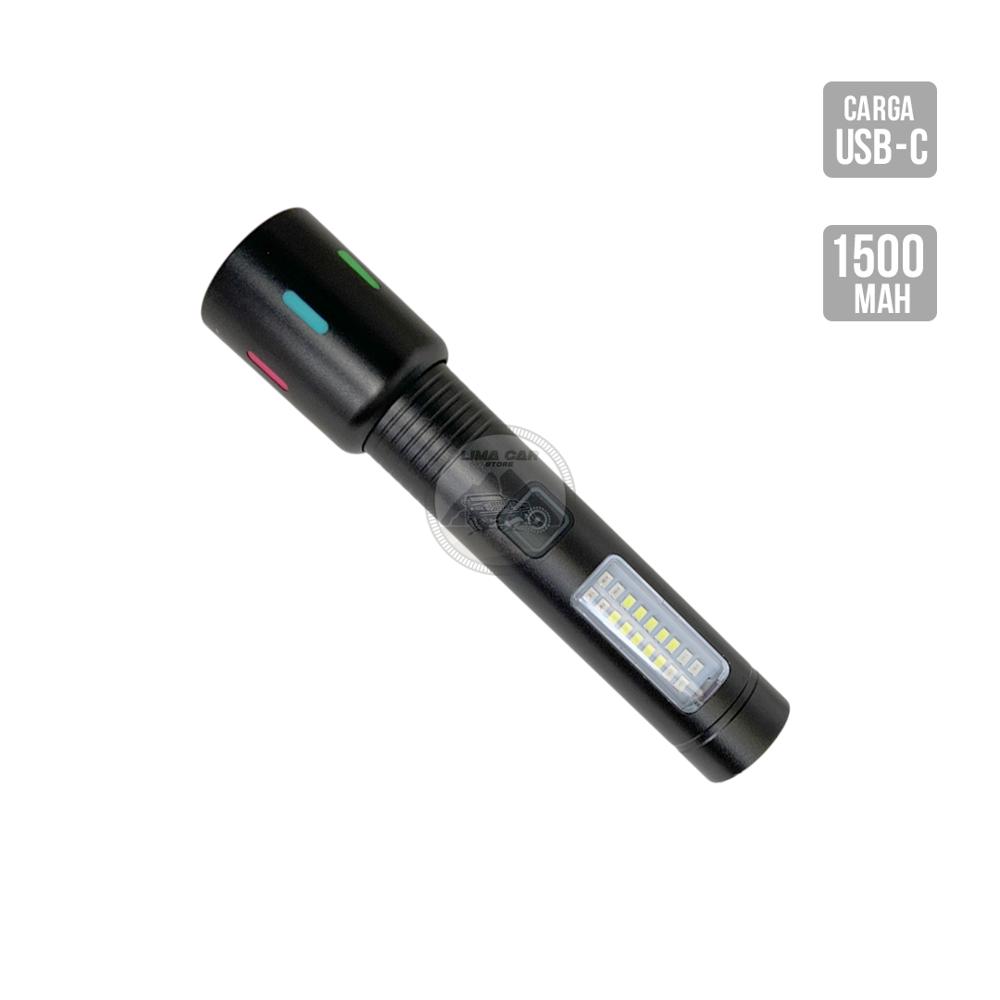 Linterna Táctica Recargable Tipo C Bossney L3344