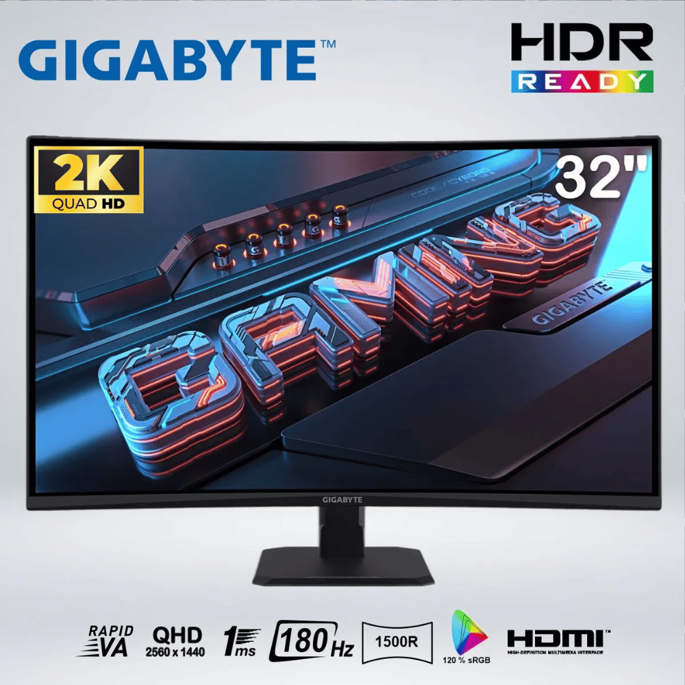 MONITOR GS32QCA GAMER CURVO QHD 320'' 180hz 1ms HDR AMDfreesync