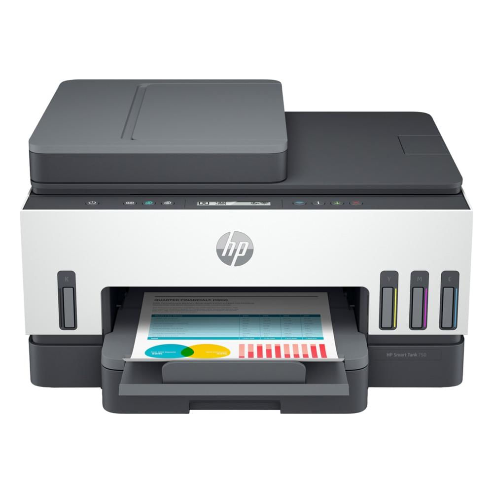 Impresora Multifuncional HP Smart Tank 750 Wi-Fi Bluetooth Dúplex ADF Blanco