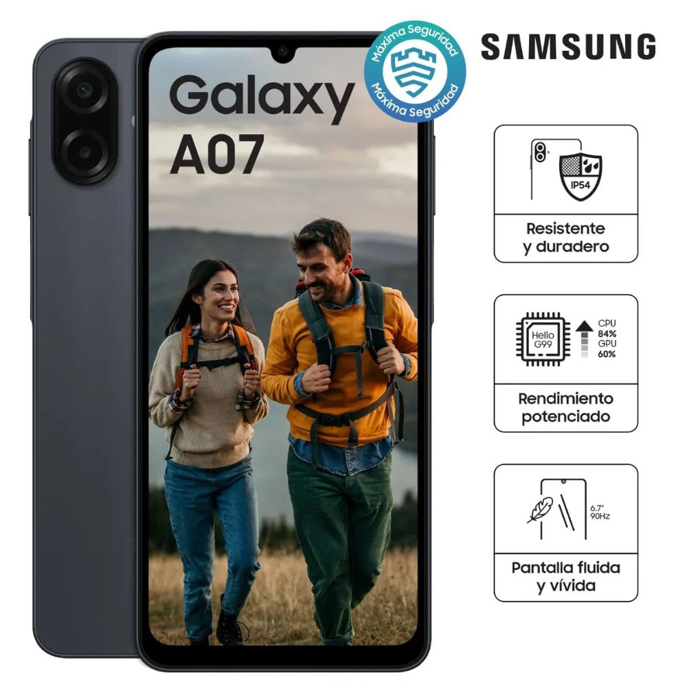 Celular Samsung Galaxy A07 4GB 64GB Negro