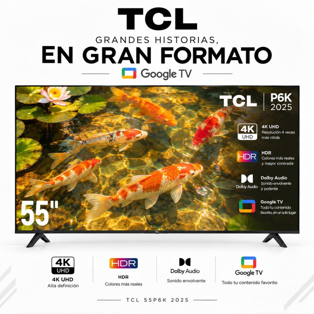 TELEVISOR TCL 55 UHD 4K MOD 55P6K
