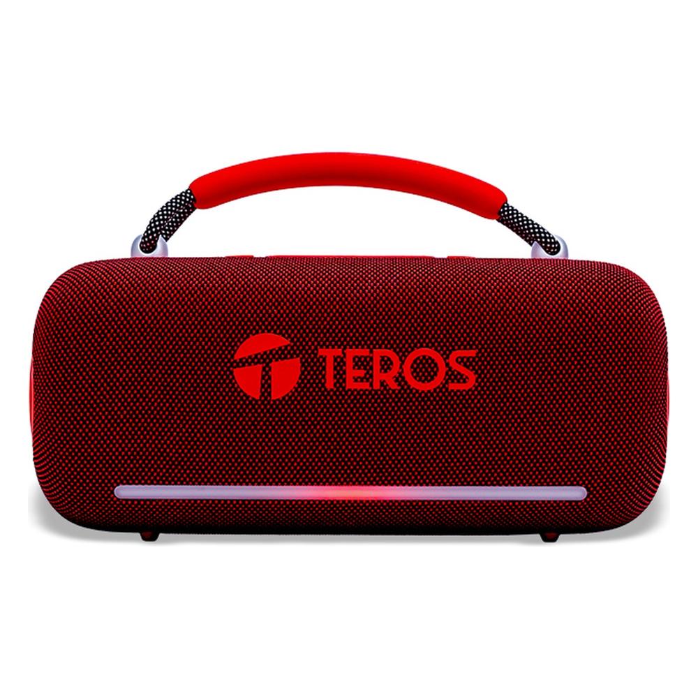 Parlante Bluetooth Portátil Teros Vibe VB-6049R 60W Luces RGB Rojo
