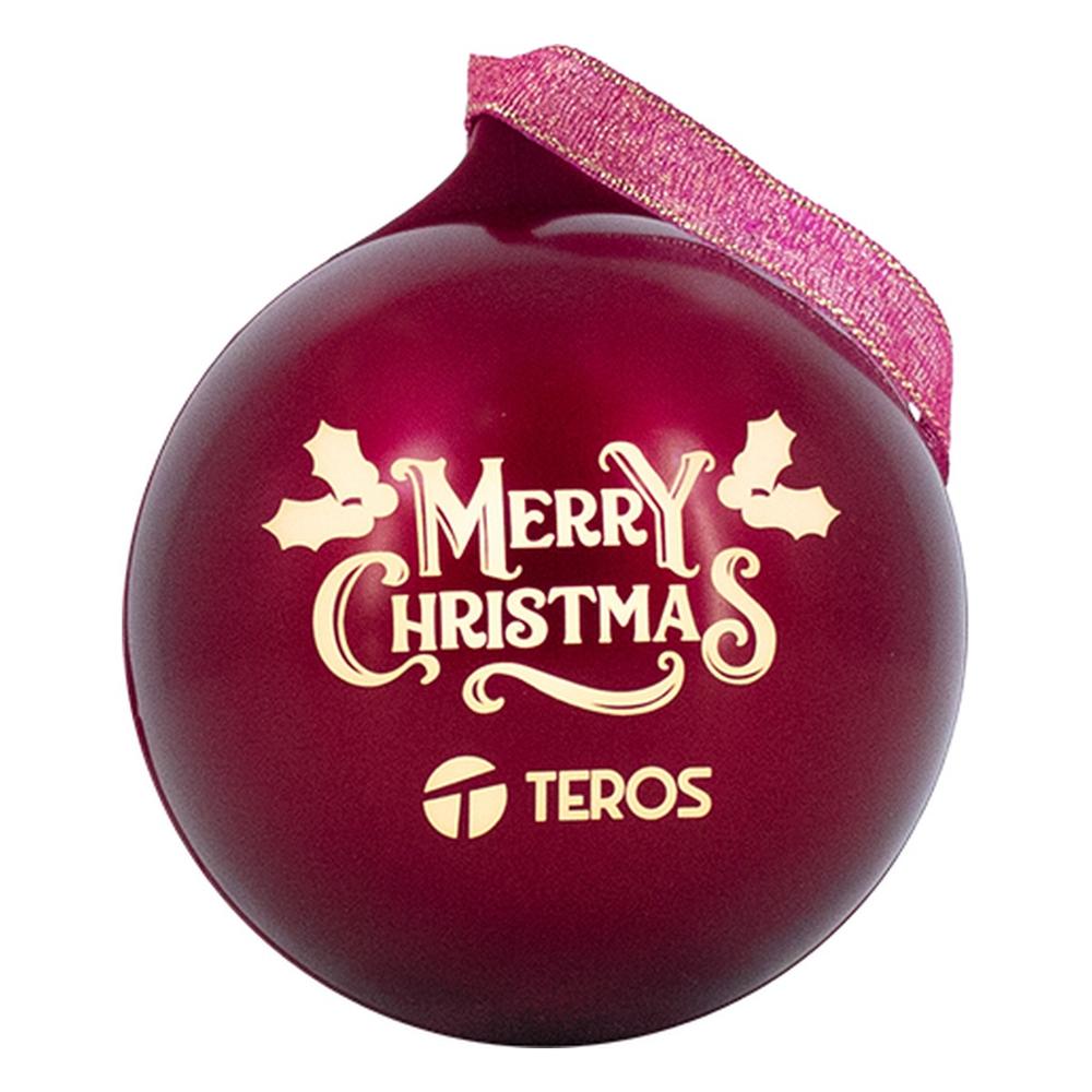 Parlante Bluetooth Navideño Teros TE-6018R 5W Esfera Decorativa Luz LED Rojo