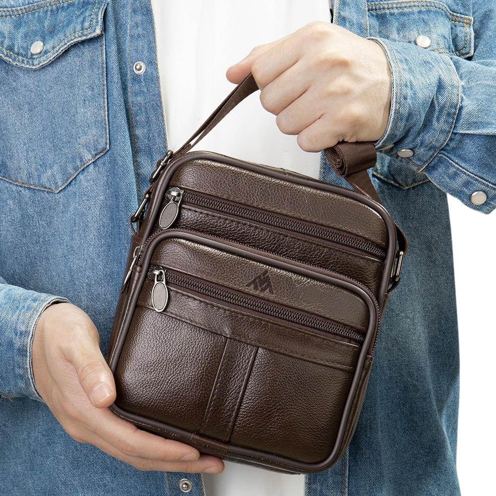 Morral De Cuero Vacuno 6108 Café