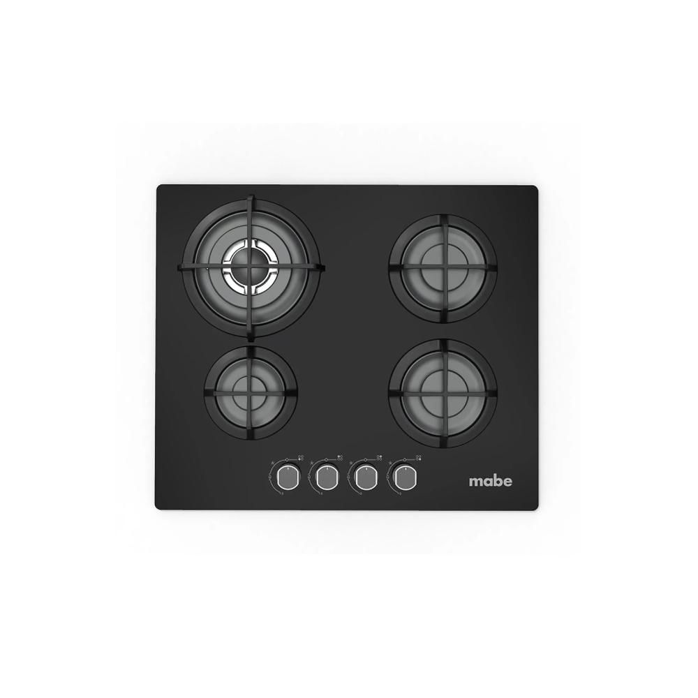 Encimera de empotrar a Gas 60 cm Vidrio Negro Mabe  PM6045GV0
