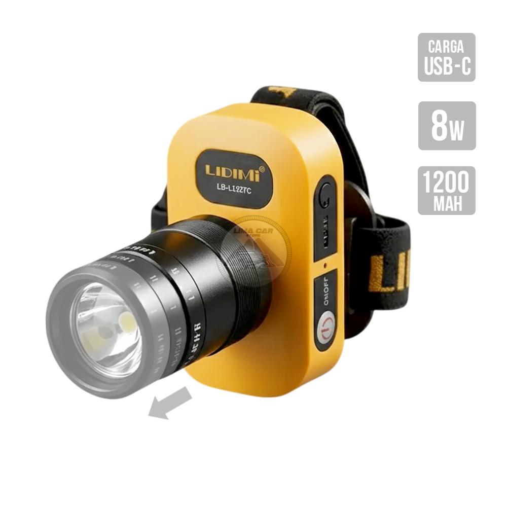 Linterna táctica de Cabeza Recargable 8W Frontal Lidimi LD-L1327C