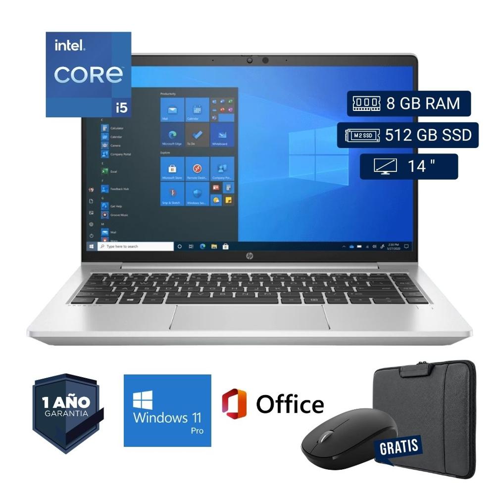 Laptop semi nueva HP ProBook 640 G8 Core i5 11va. 8GB RAM 512GB SSD 14pul. - Mouse - Funda