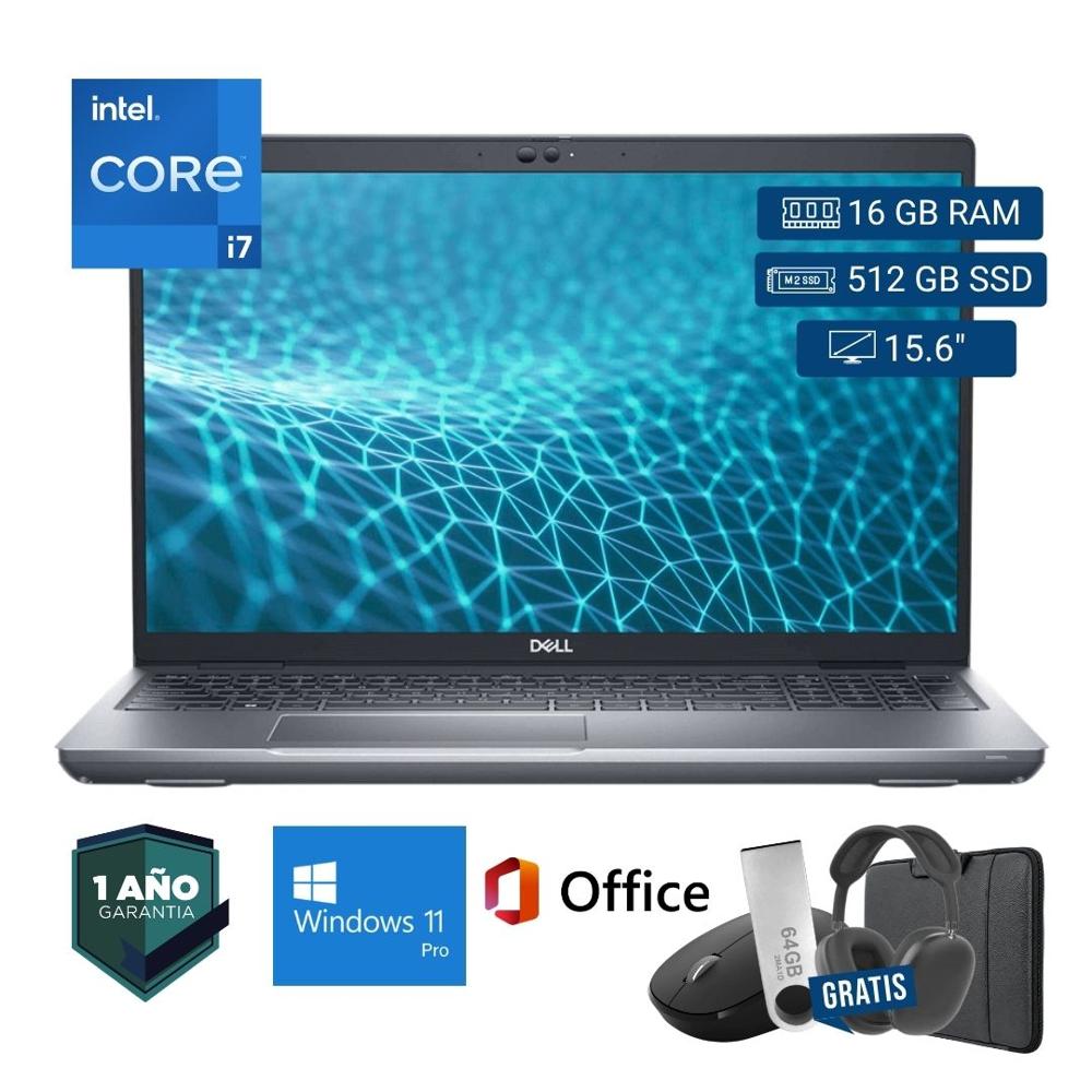 Laptop semi nueva Dell Latitude 5531 Core i7 12va 16GB RAM 512GB SSD 15.6pul - Mouse - Funda