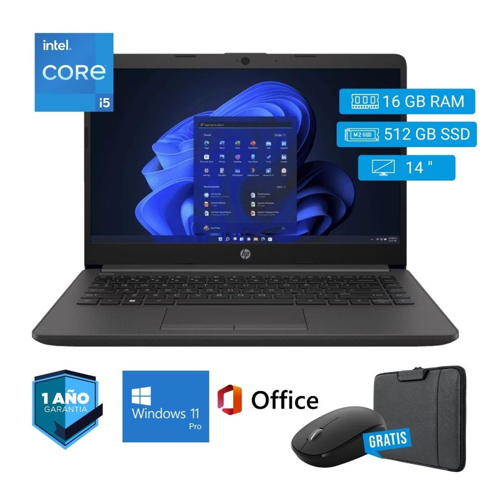 Laptop semi nueva HP 240 G8 Core i5 10ma. 16GB RAM 512GB SSD 14pul. - Mouse - Funda
