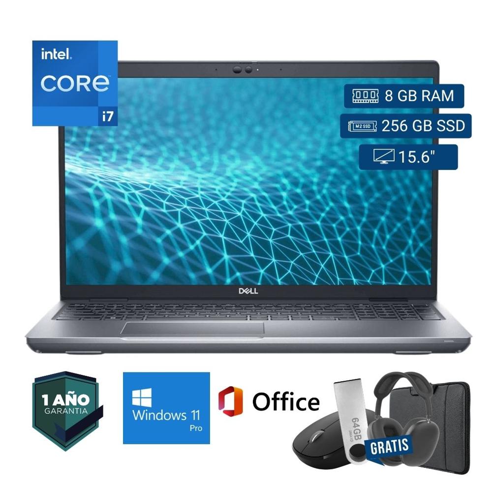 Laptop semi nueva Dell Latitude 5531 Core i7 12va 8GB RAM 256GB SSD 15.6pul - Mouse - Funda
