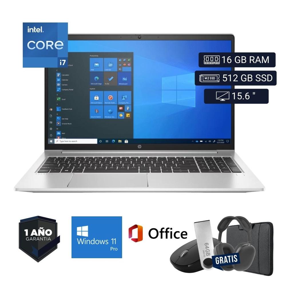 Laptop semi nueva HP ProBook 450 G8 Core i7 11va 16GB RAM 512GB SSD 15.6pul. - Mouse - Funda