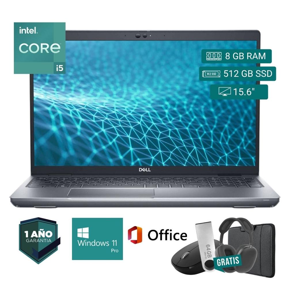 Laptop semi nueva Dell Latitude 5531 Core i5 12va 8GB RAM 512GB SSD 15.6pul - Mouse - Funda