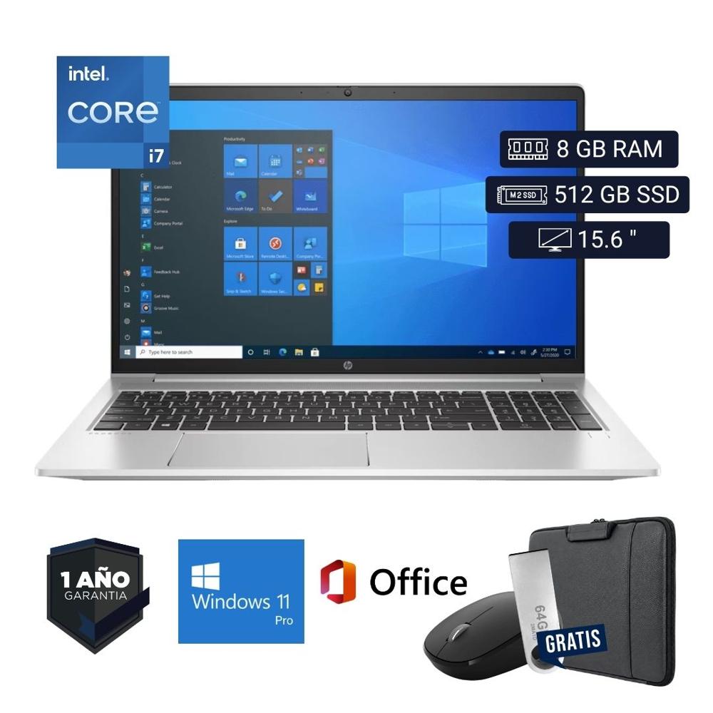 Laptop semi nueva HP ProBook 450 G8 Core i7 11va 8GB RAM 512GB SSD 15.6pul. - Mouse - Funda