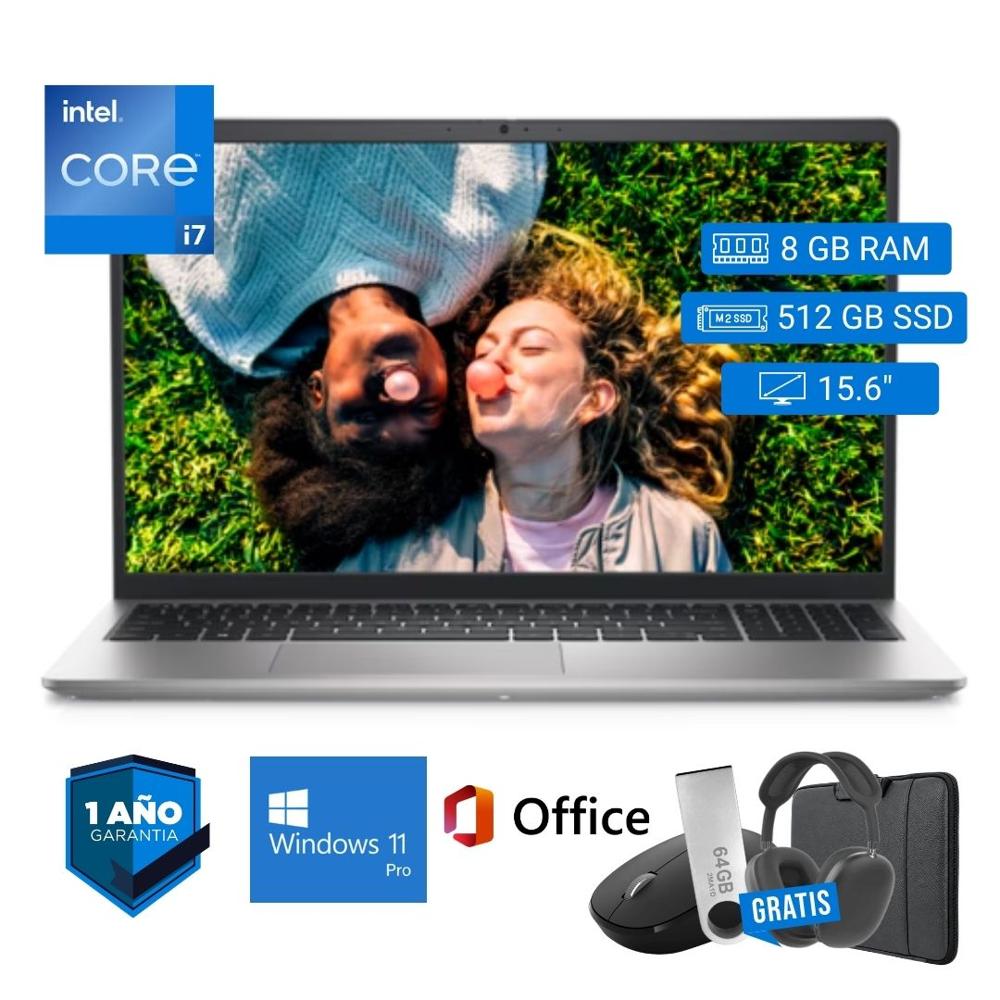 Laptop semi nueva Dell Latitude 3520 Core i7 11va 8GB RAM 512GB SSD 15.6pul - Mouse - Funda