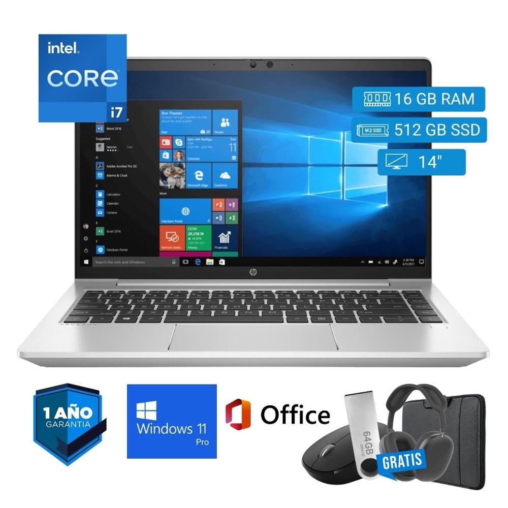 Laptop semi nueva HP ProBook 440 G9 Core i7 12va 16GB RAM 512GB SSD 14pul. - Mouse - Funda