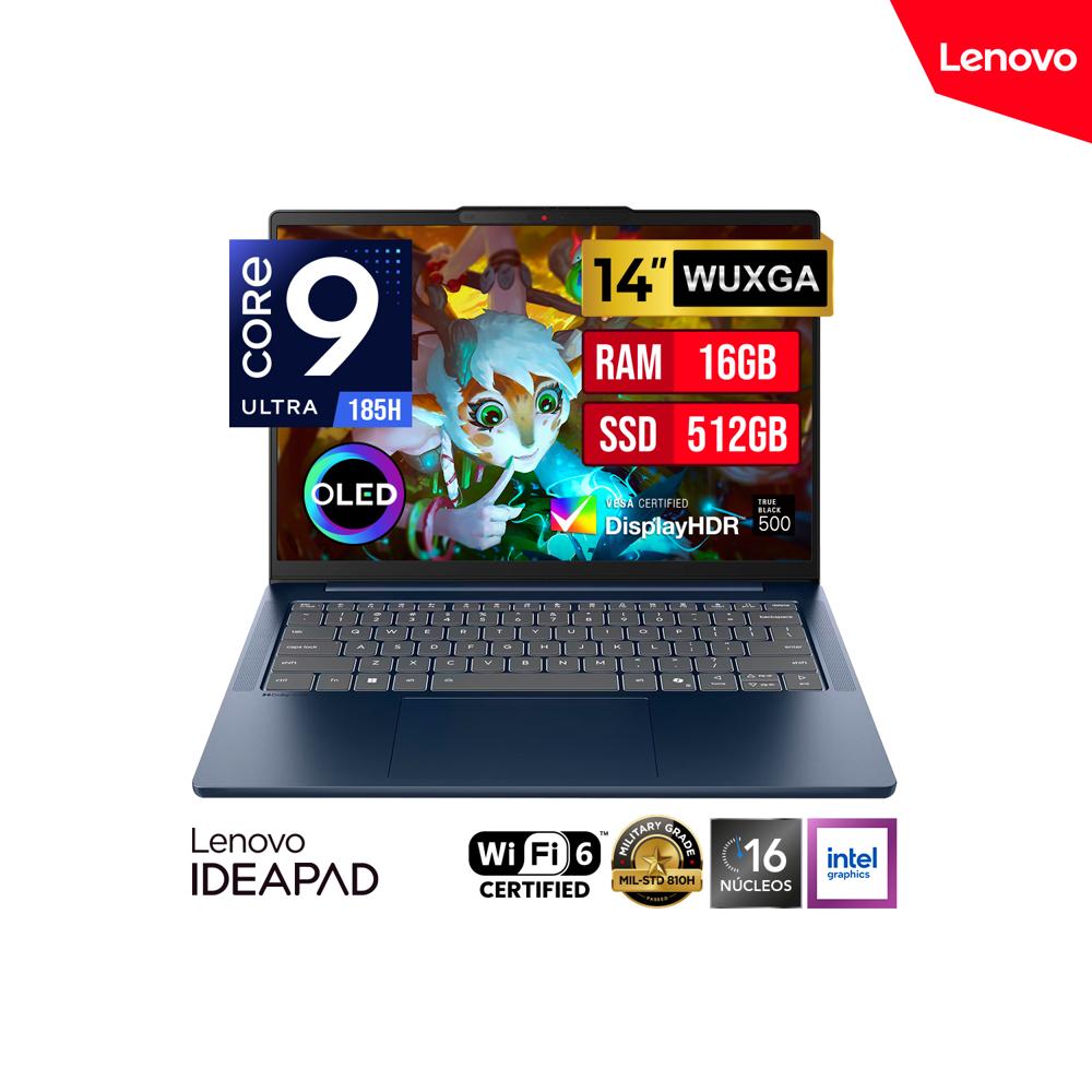LAPTOP LENOVO IdeaPad Slim 5 14IMH10 14 WUXGA OLED Core Ultra 9 185H 16GB DDR5 512GB FreeDOS