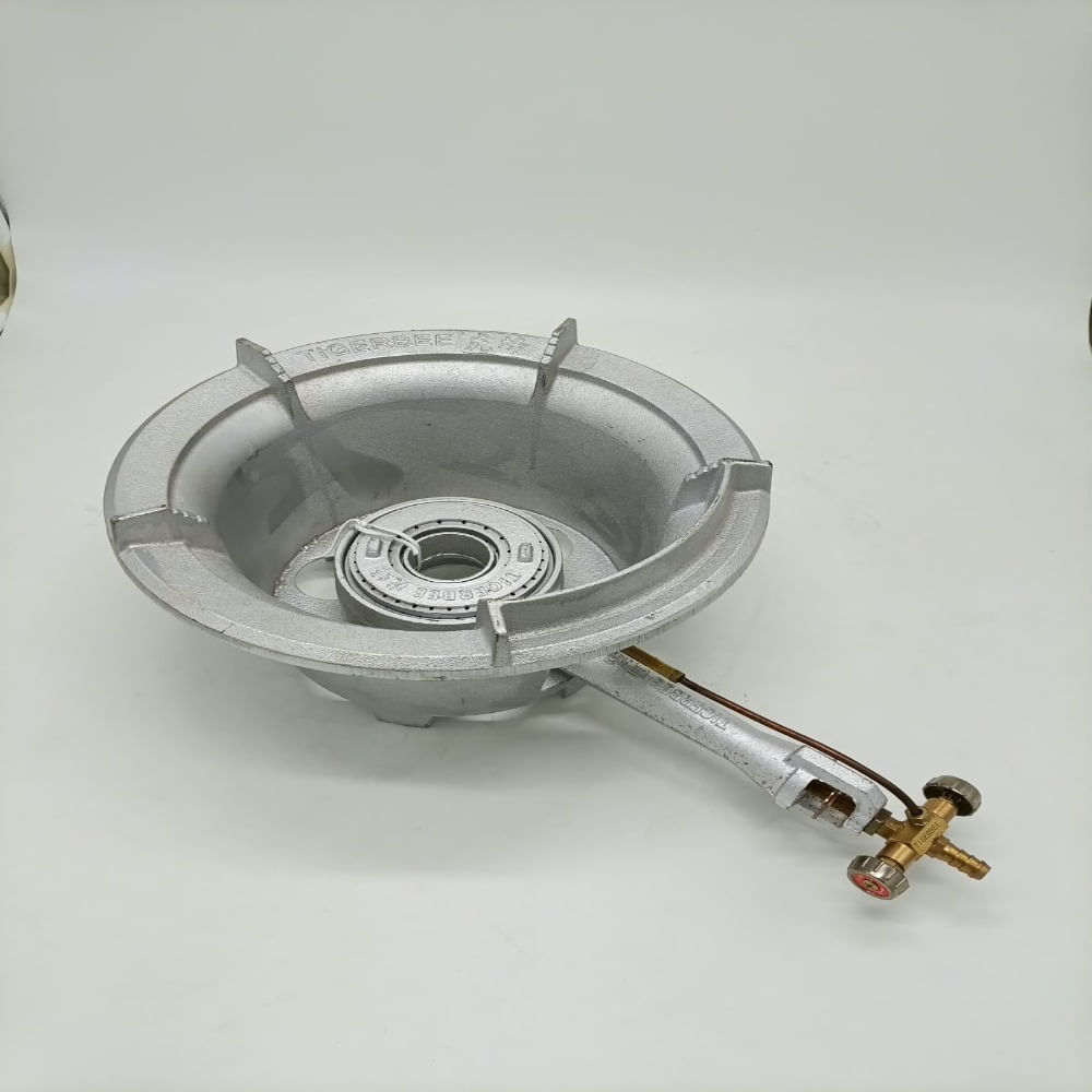 TIGERBEE COCINA DE GAS 3B PLATEADO -COMPLETO- LICUADO 'GLP'