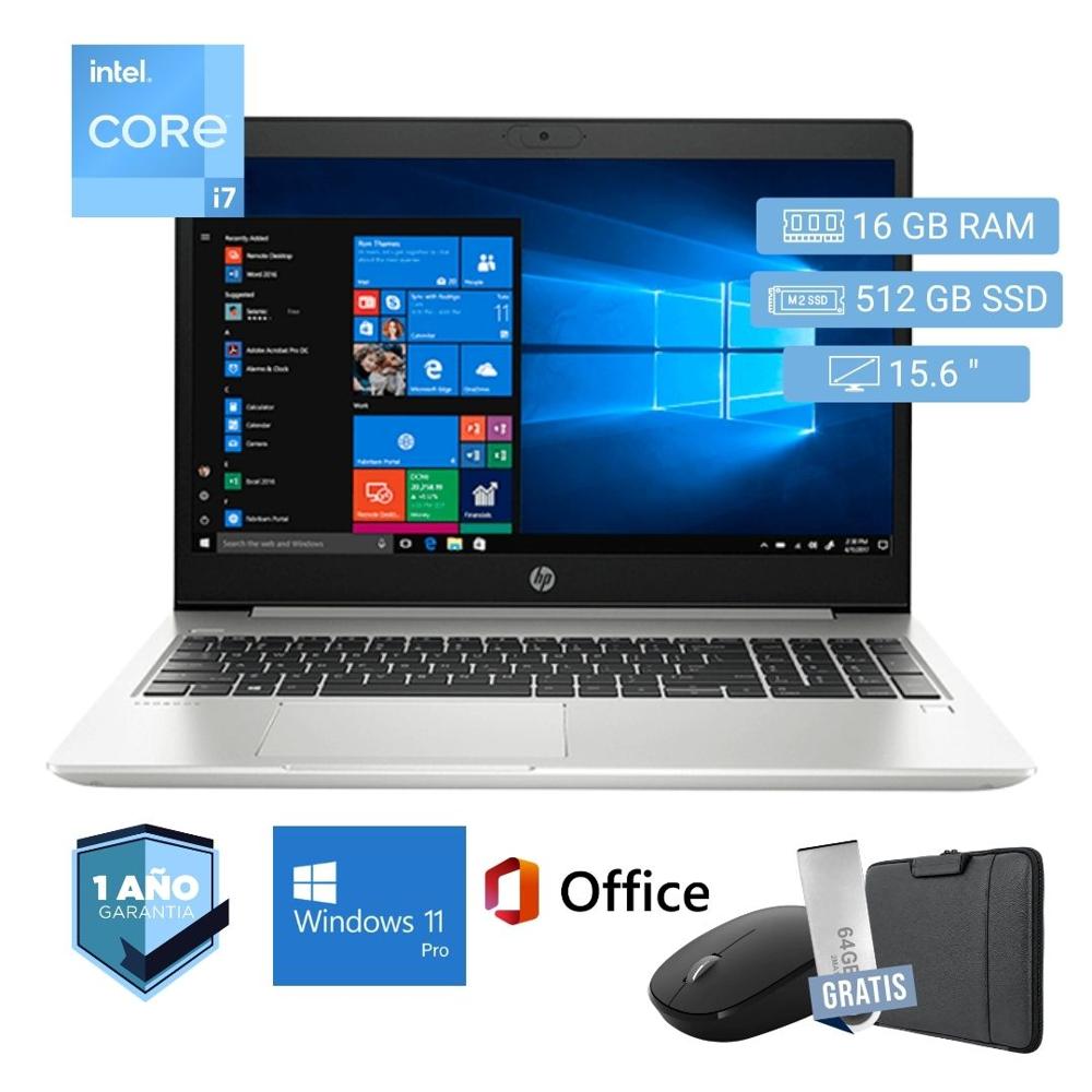 Laptop semi nueva HP ProBook 450 G7 Core i5 10ma. 16GB RAM 512GB SSD 15.6pul. - Mouse - Funda