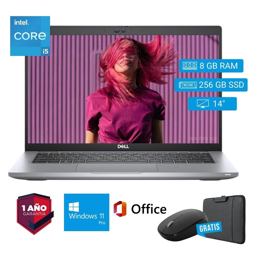 Laptop semi nueva Dell Latitude 5420 Core i5 11va 8GB RAM 256GB SSD 14pul - Mouse - Funda