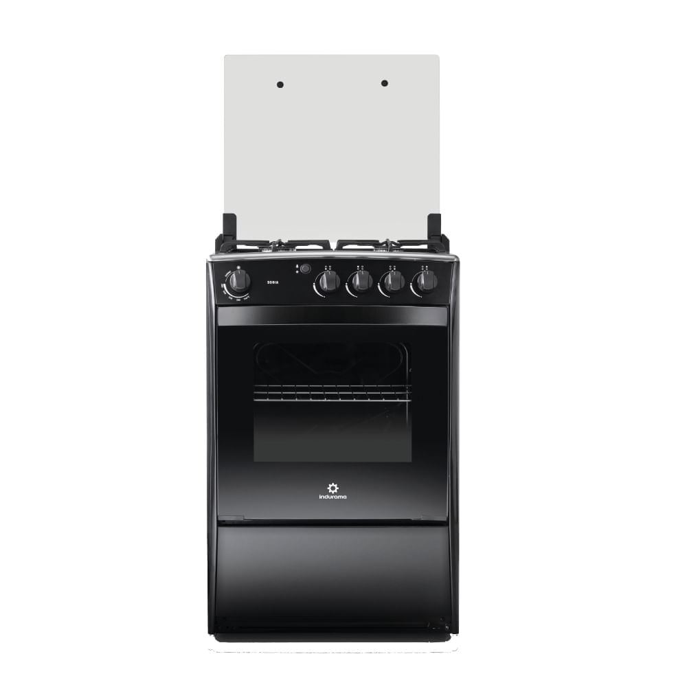 Cocina a Gas Indurama Soria 60 cm 4 Hornillas negro