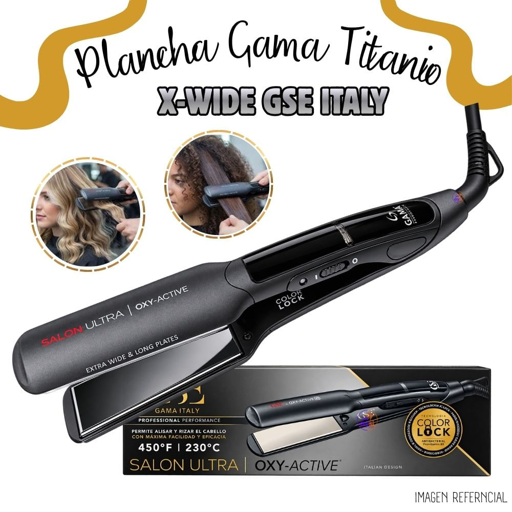 PLANCHA ALISADORA GAMA ITALY X WIDE OXY-ACTIVE