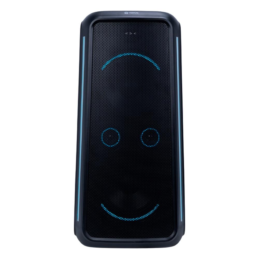 Parlante Bluetooth Karaoke Teros Vibe TE-VIB6055BLK 100W 2 Micrófonos Inalámbricos Negro