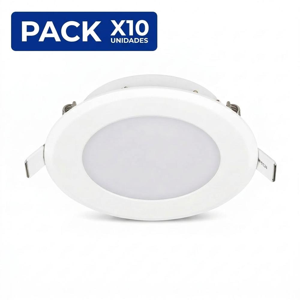 Pack x10 Spot Para Empotrar  Caja Octogonal 14W Luz Blanca color Blanco