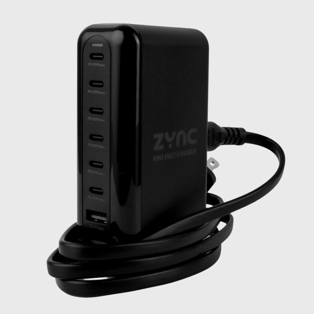 Estación de Carga GaN 435W 8 Puertos USB-C y USB-A ZYN-Q67