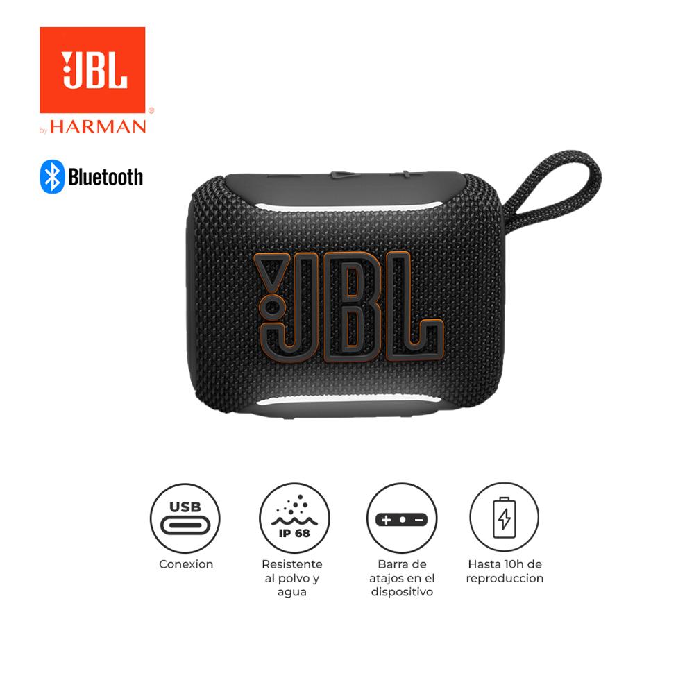 Parlante Bluetooth JBL Go 5 IP68 10Hrs Auracast Portátil Negro