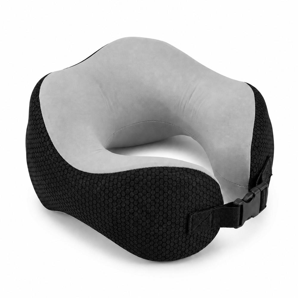 Cojín Cervical Viscoelástico de Viaje con Soporte Envolvente y Correa Ajustable