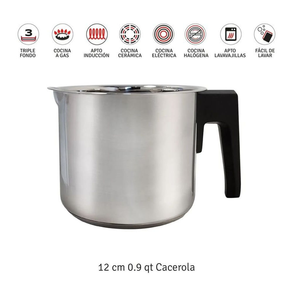Jarro Hervidor de Acero Inoxidable 12 cm HUDSON