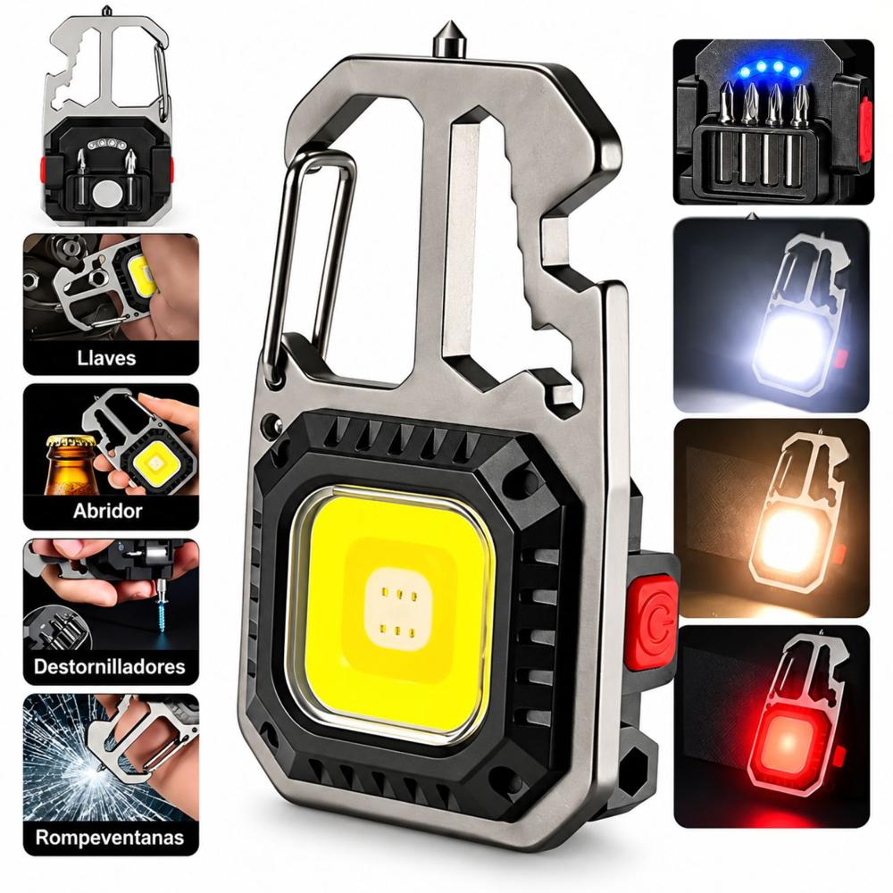 Mini Linterna Lámpara Led Recargable Multifuncional Llavero