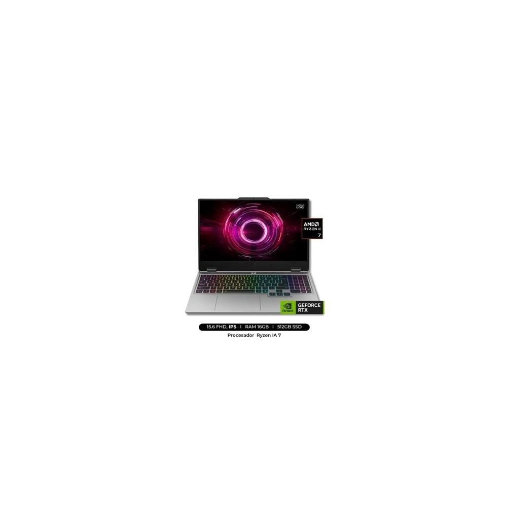 Laptop Lenovo Ryzen IA Ryzen 7 - 250 - RAM 16GB - 512 SSD - NVIDIA RTX 5050 8GB - FreeDOS