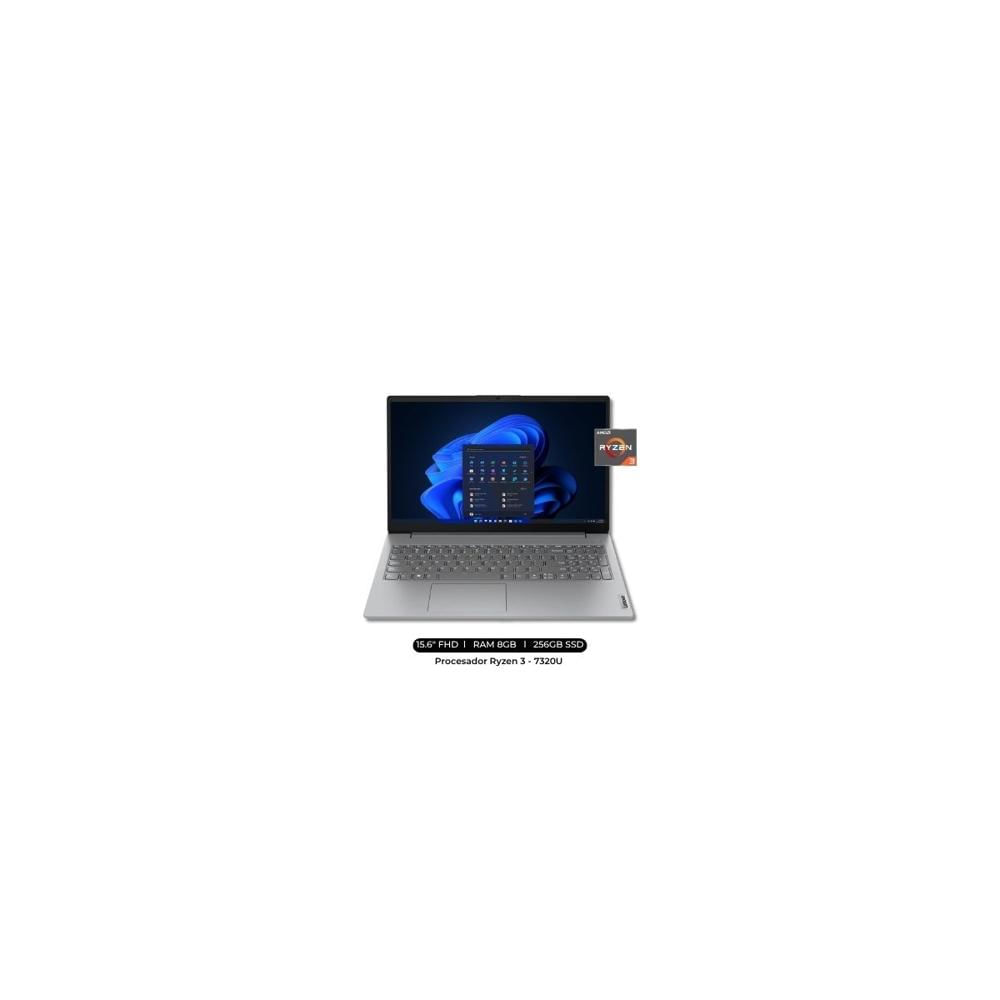 Laptop Lenovo Ryzen 3 - 7320U - RAM 8GB DDR5 - Disco 256 GB SSD - Pantalla 15.6 FHD FreeDOS