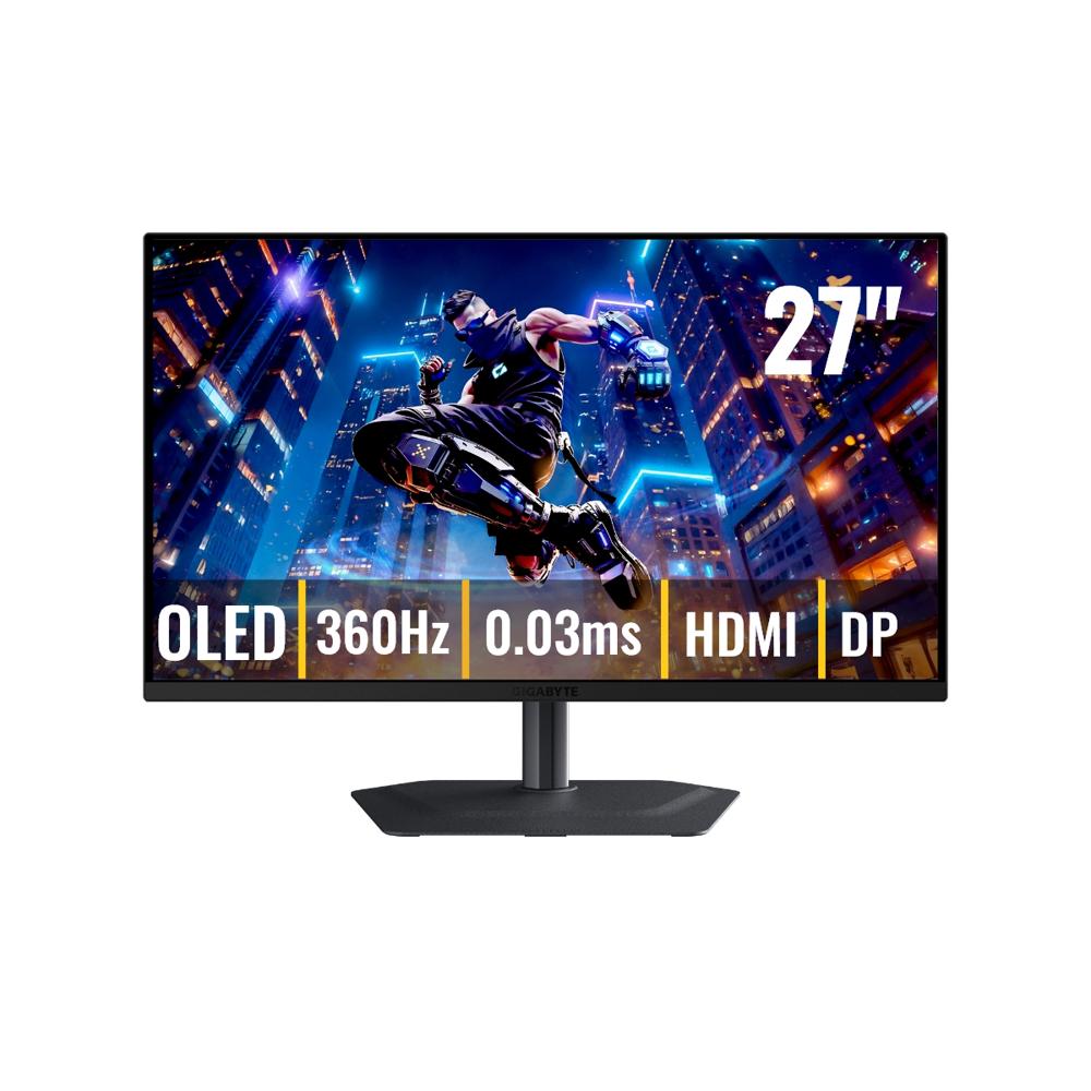 Monitor Gaming Gigabyte MO27Q3 27 QHD 2K OLED 360Hz 0.03ms HDMI DP Pivot Altavoz MO27Q3BT