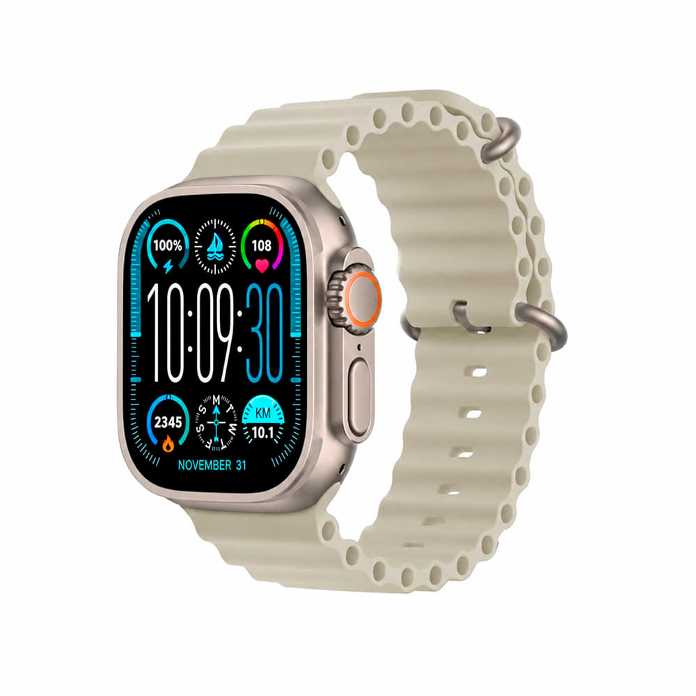 Smartwatch Laxasfit Ultra Max Serie 10 Recibe Llamadas Beige