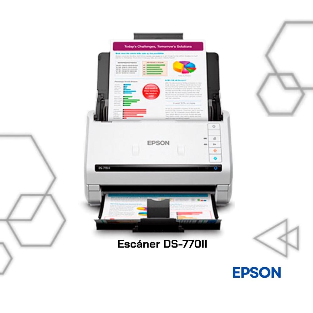 Escáner de Documentos Epson DS-770 II Dúplex 45 ppm ADF 100 Hojas