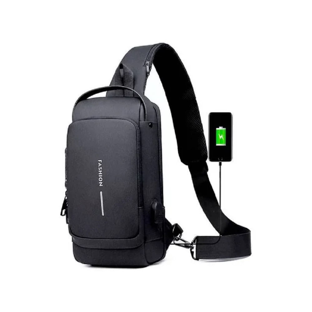 Morral Antirrobo Con Clave Impermeable Carga Usb Pechera