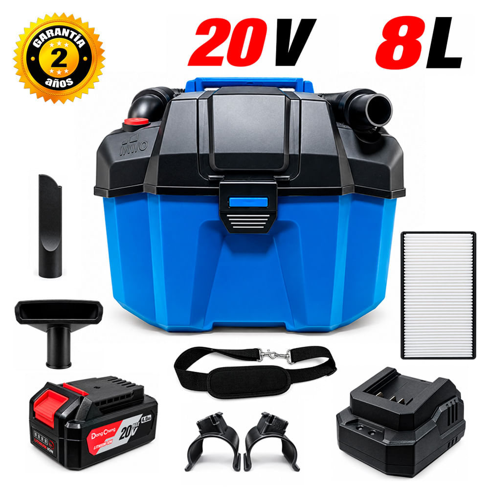 Aspiradora para Polvo y Agua Portátil Brushless Dongcheng 20V DCVC800DM