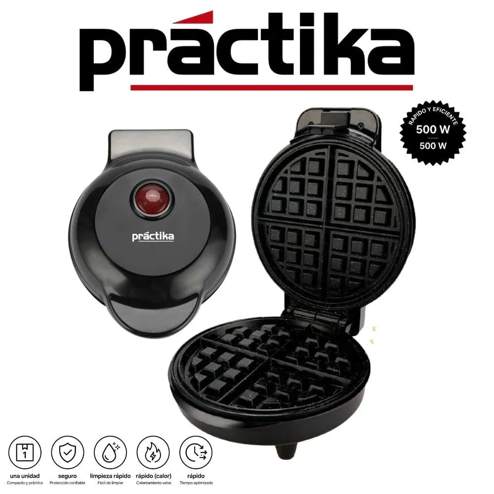 MINI WAFLERA PRACTIKA COLOR NEGRO MOD M104N