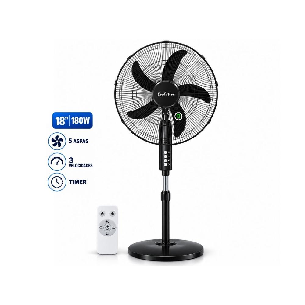 Ventilador de Pedestal Evolution 18 Pulgadas 3 Velocidades con Control Remoto FS45M1R