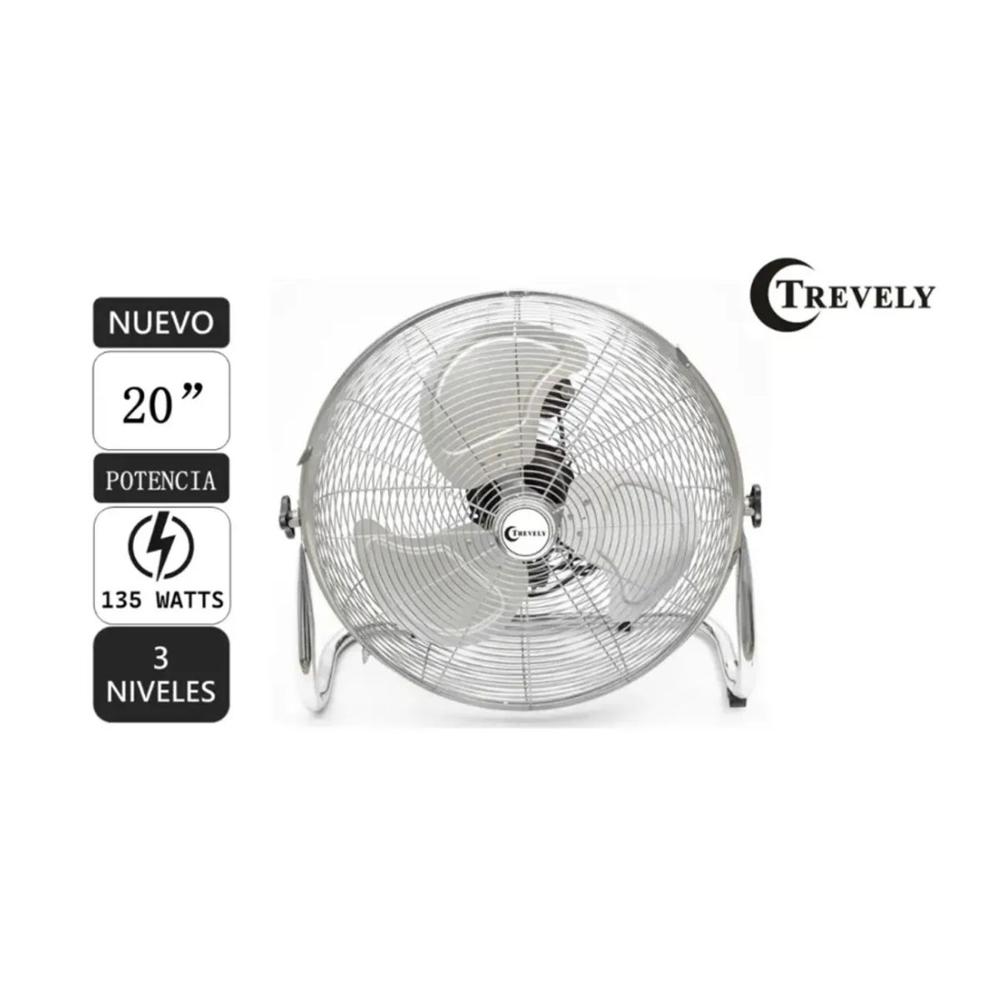Ventilador Trevely de Piso 20 Pulgadas 135W 3 Velocidades VT-208