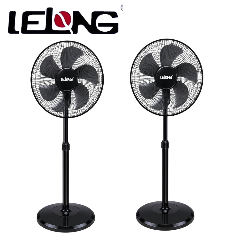 Pack 02 Ventiladores Lelong 18pulg 100 watts 07 aspas Negro
